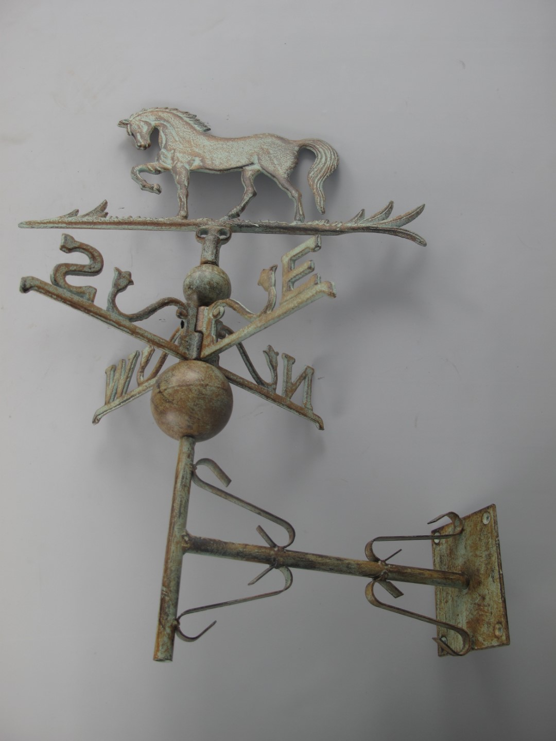 Wetterfahn(Pferd) Gußeisen farbig H.60cm
