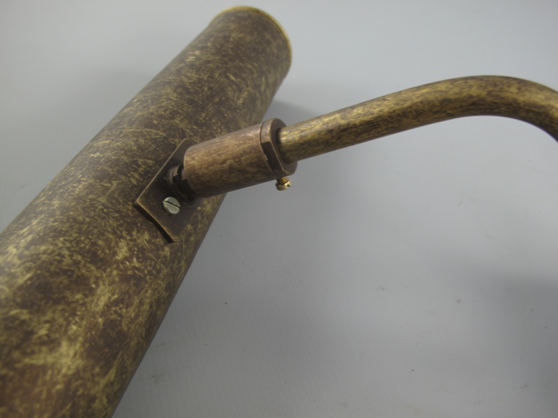 Bilderlampe Messing brüniert 2-Fassung B.30cm