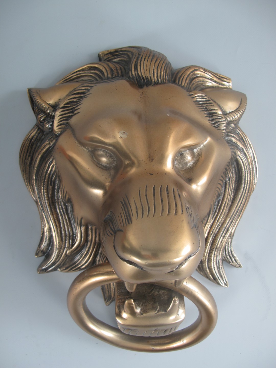 *ANG. Türklopfer Löwe ALU BRONZE farbig H.33x23cm