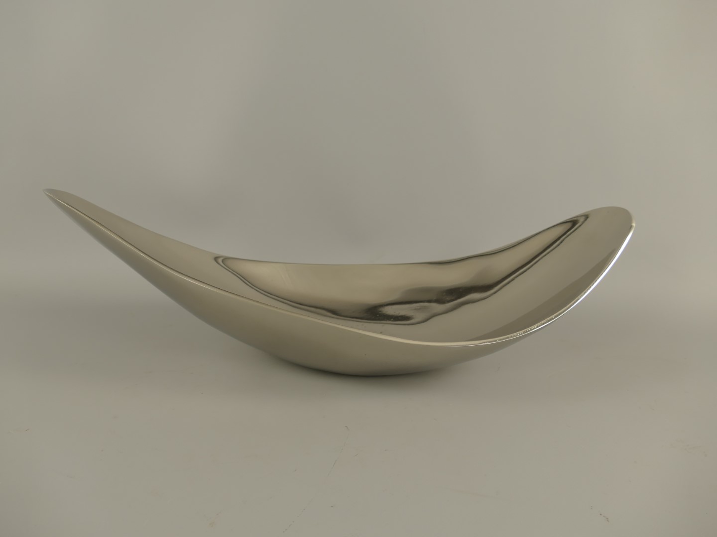 *ANG. Vernickelter Alu Schale L.50x21cm