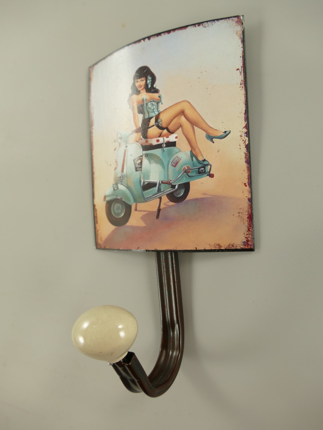 *ANG. Wandhaken Frau Motor Eisen H.21x12cm P/St.