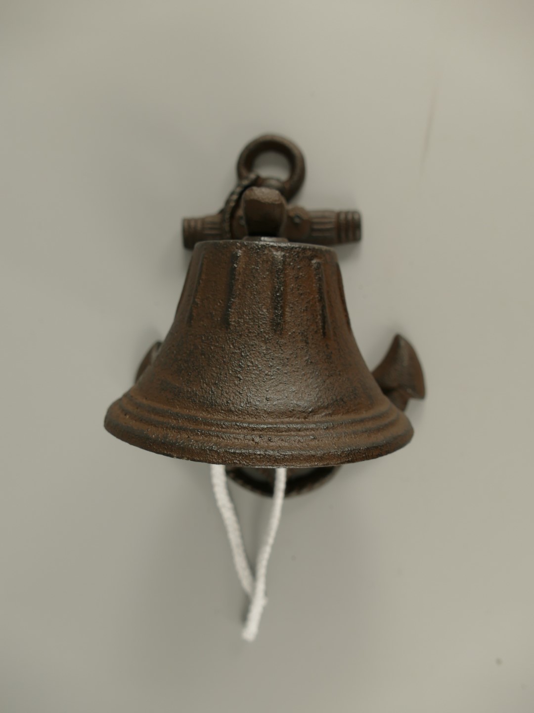 Wandglocke Gußeisen rustikal braun H.19cm