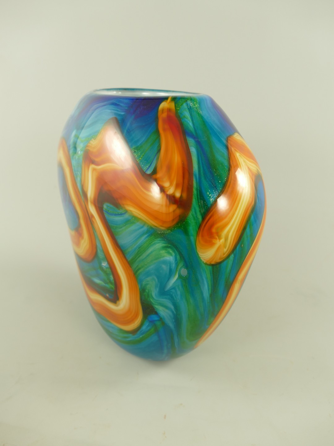 Glas Vase farbe H.28cm