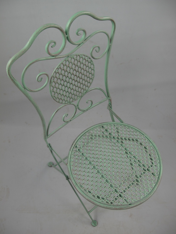 *NT 2xStuhl/Tisch(60) H.70cm Eisen GRÜN SET!!