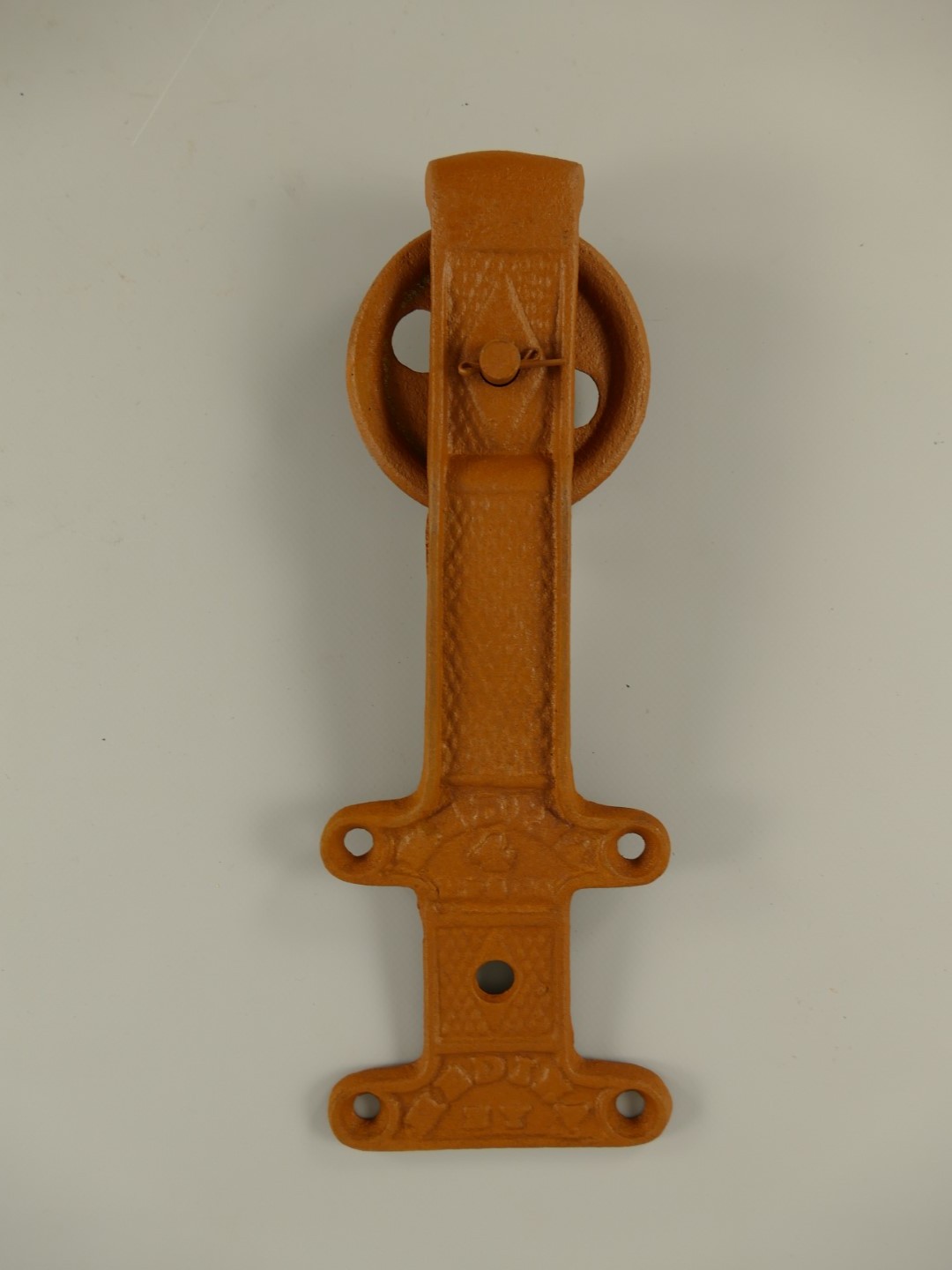 RAUS*PREIS Riemenscheibe Eisen Naturrost H.32cm
