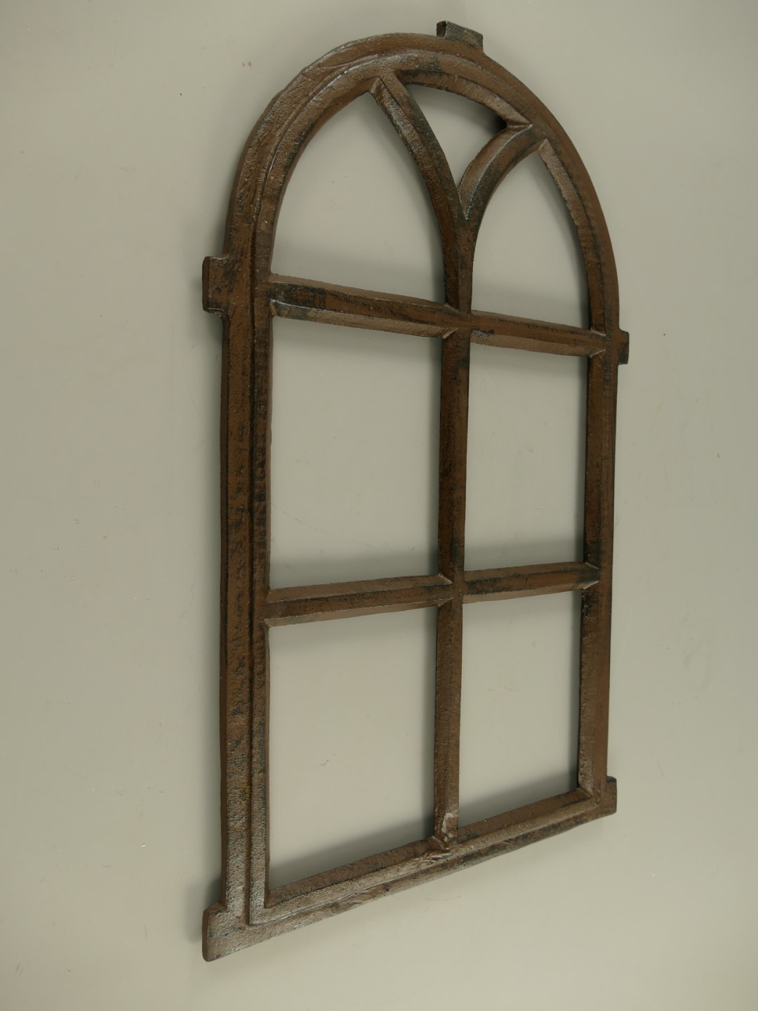 Fenster Gußeisen rustikal braun H.67x42cm