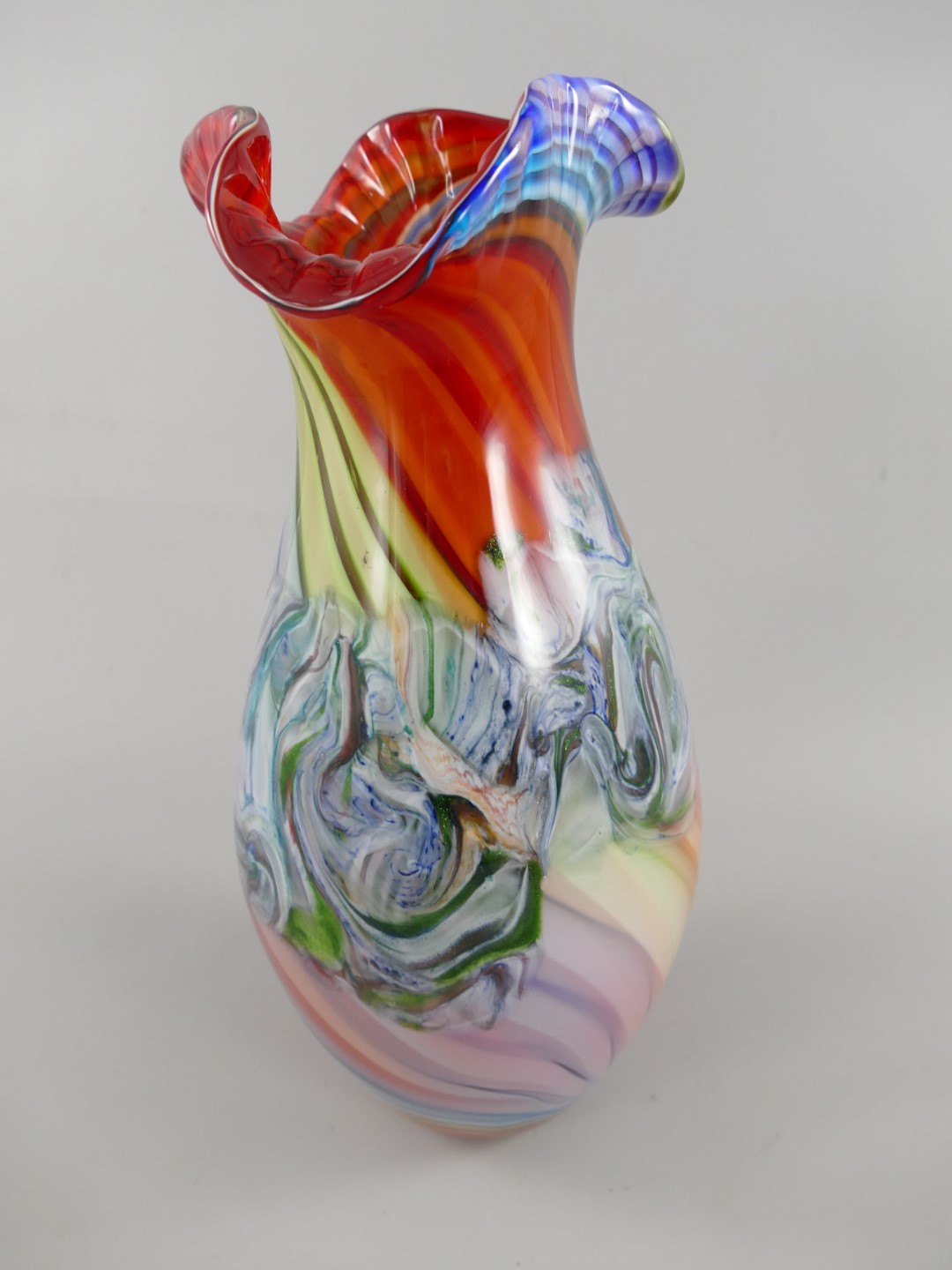 Glas Vase Murano farbe H.43x20cm