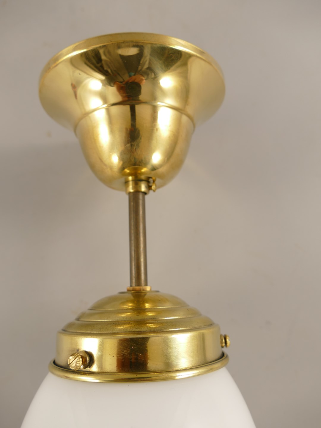 *ANG. Schirm/Lampe Messing brün.(111.166G2B)H.30cm