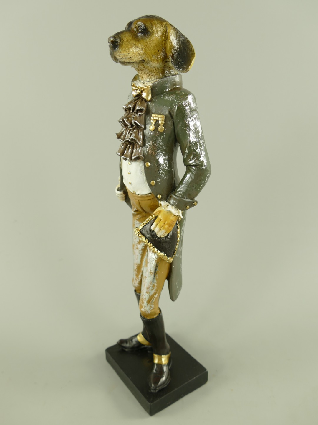 Figur Polystein Hund farbig H.34x9x7cm