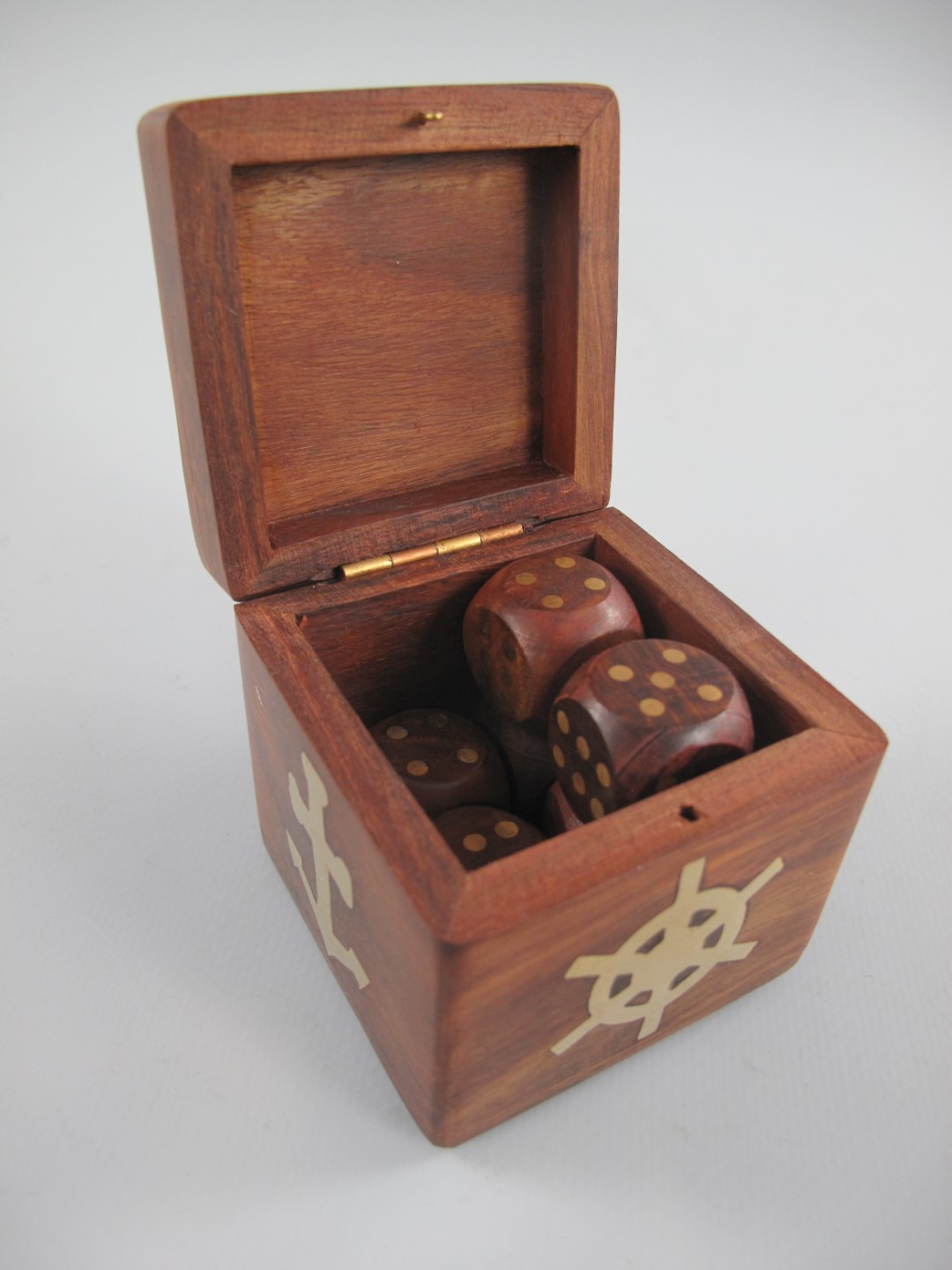 *ANG Würfel(6St.) Holzbox motiv(Nautic) 7x7x7cm