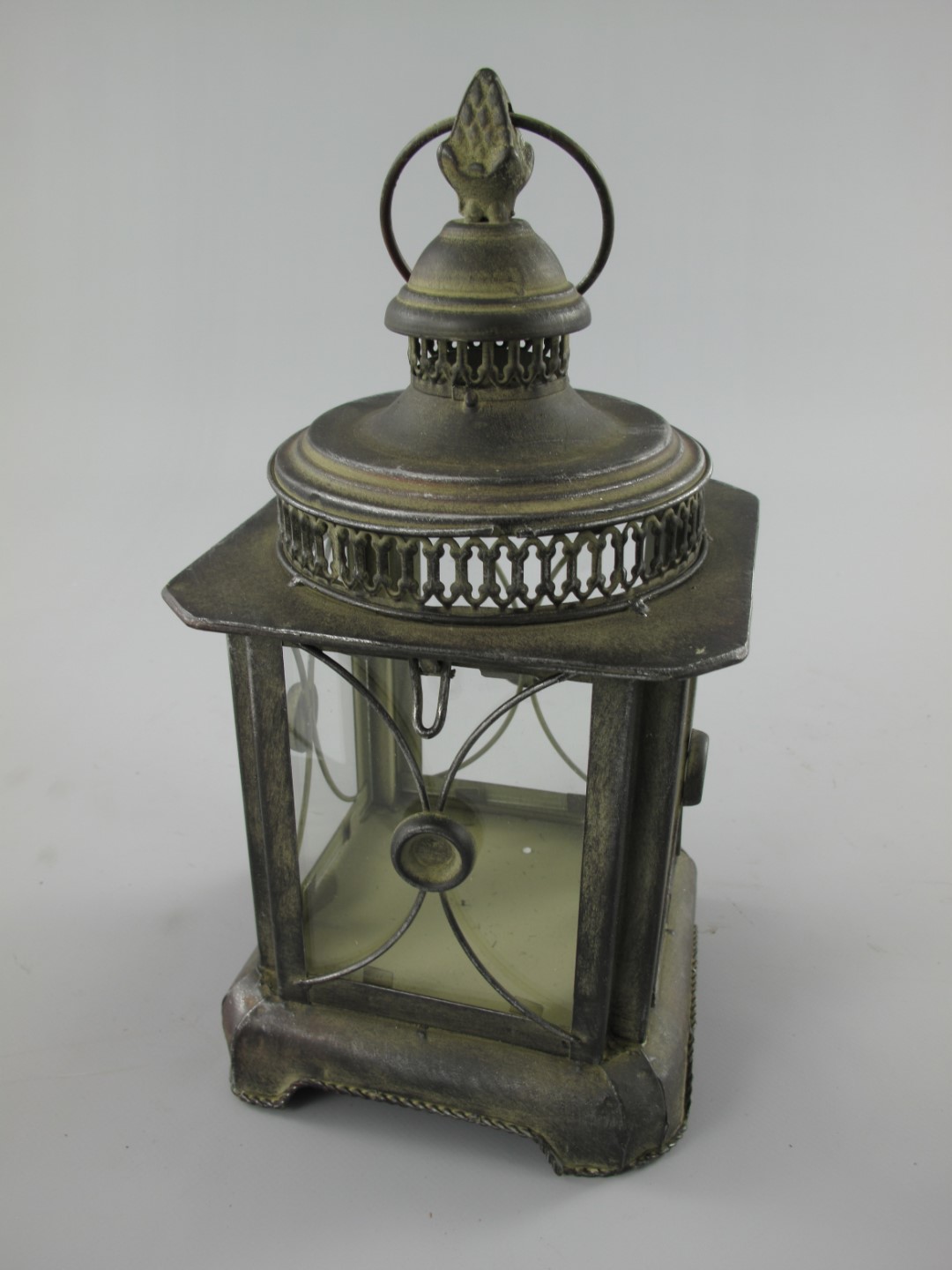 (*)Laterne(Eckig) rustik. Eisen Set/2 H.58/33cm