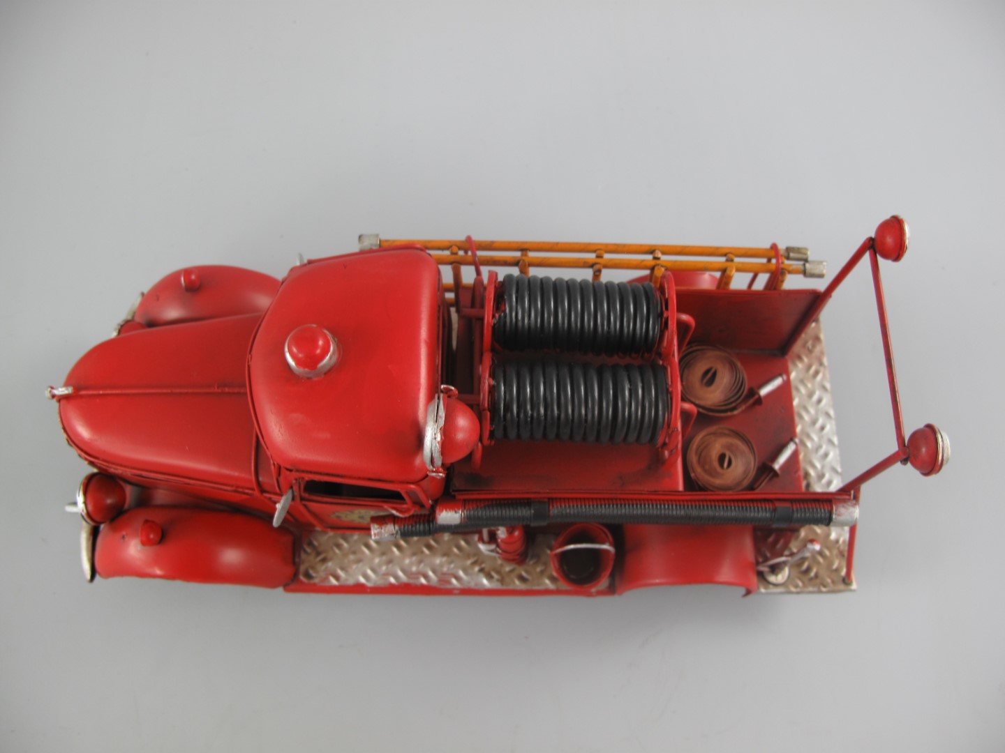 Feuerwehrwagen Antik Eisen L.30x14x12cm