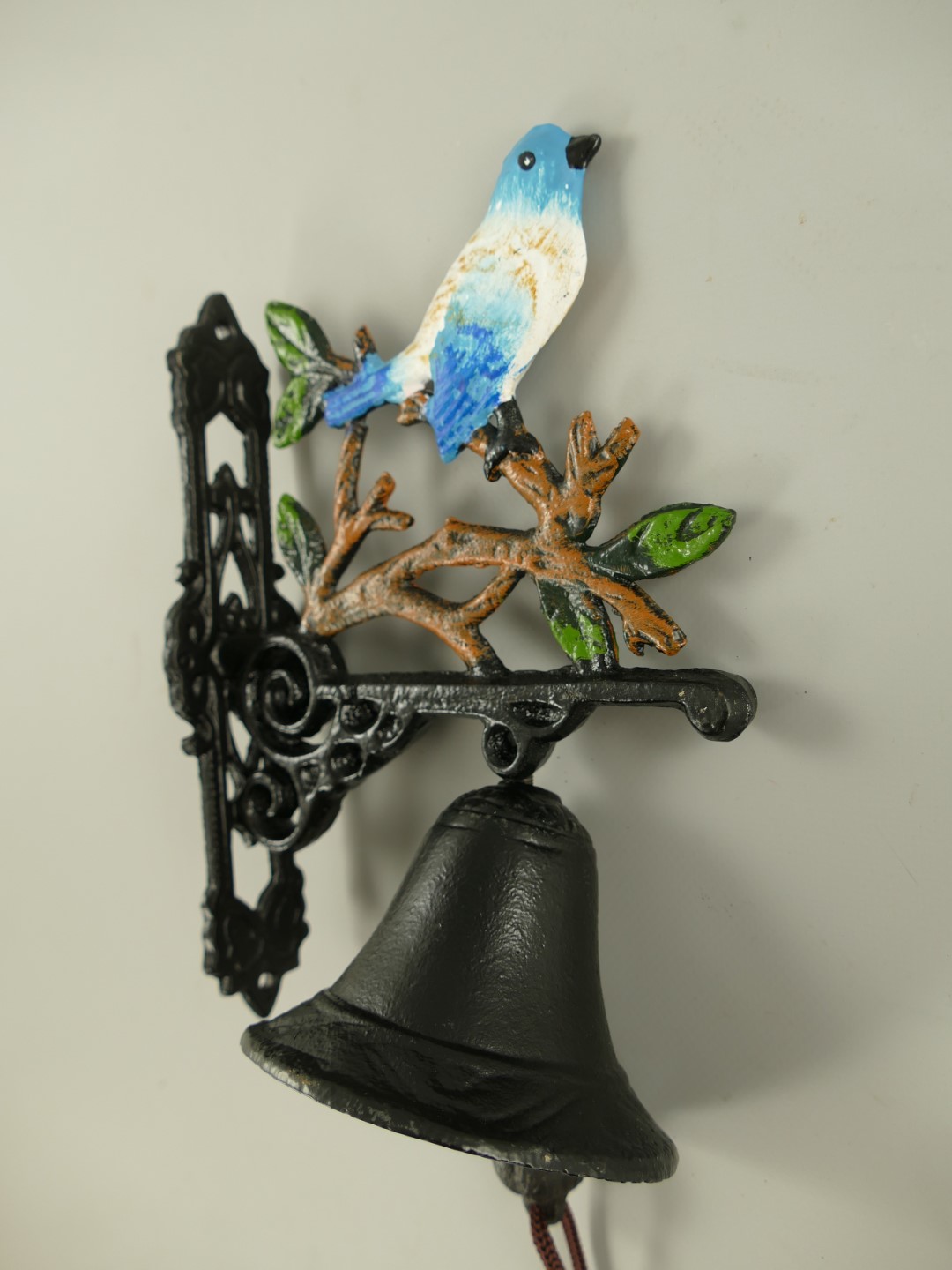 Wandglocke KLEIN VOGEL Gußeisen H.22x15cm