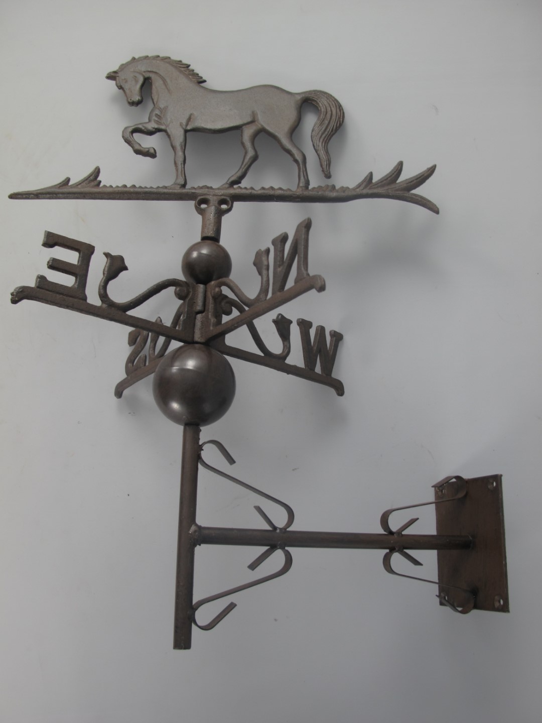 Wetterfahn(Pferd) Gußeisen rustikal braun H.60cm
