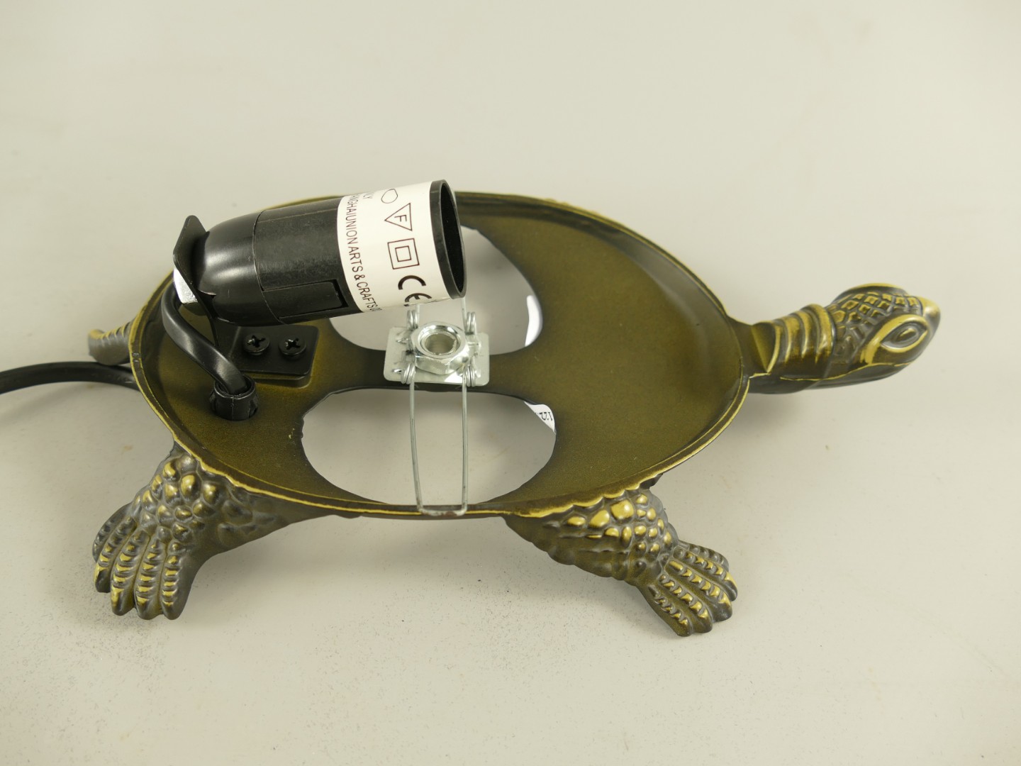 Lampe Tiffany Schildkröte Rosa fassung E14 L.22cm