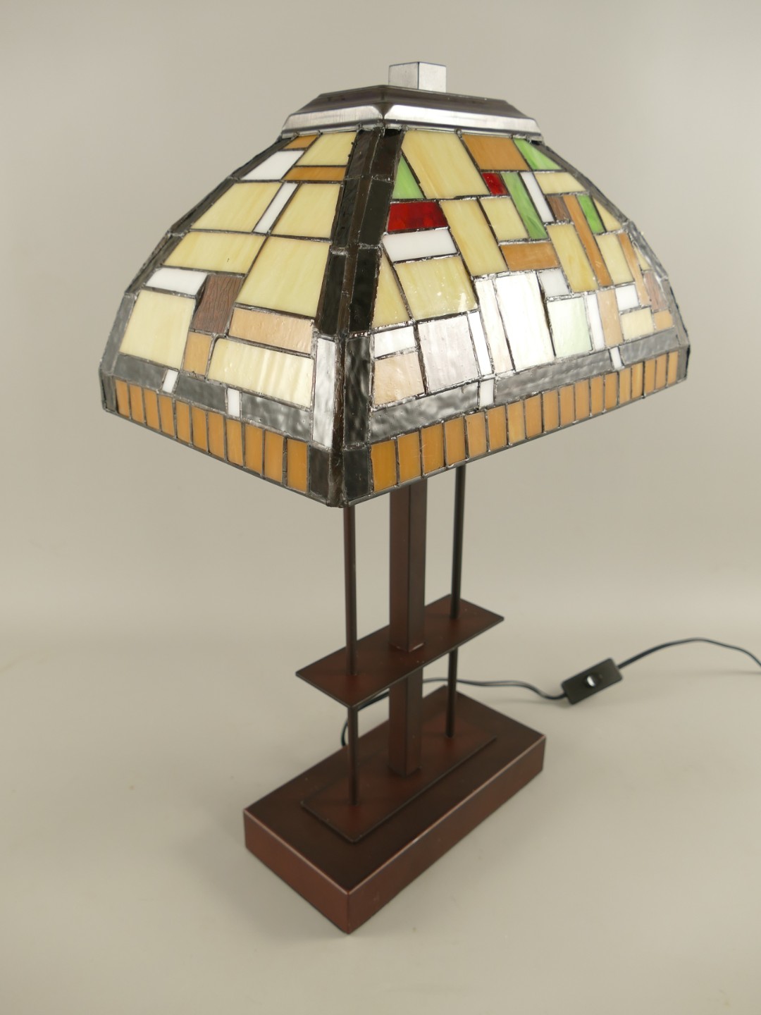 Lampe Tiffany GELB!! H.58x35x24cm
