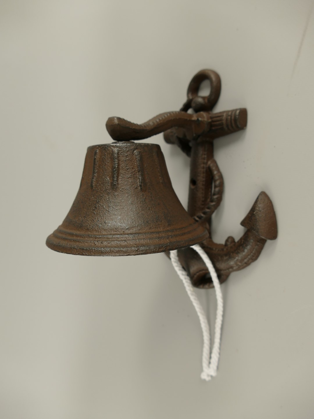 Wandglocke Gußeisen rustikal braun H.19cm