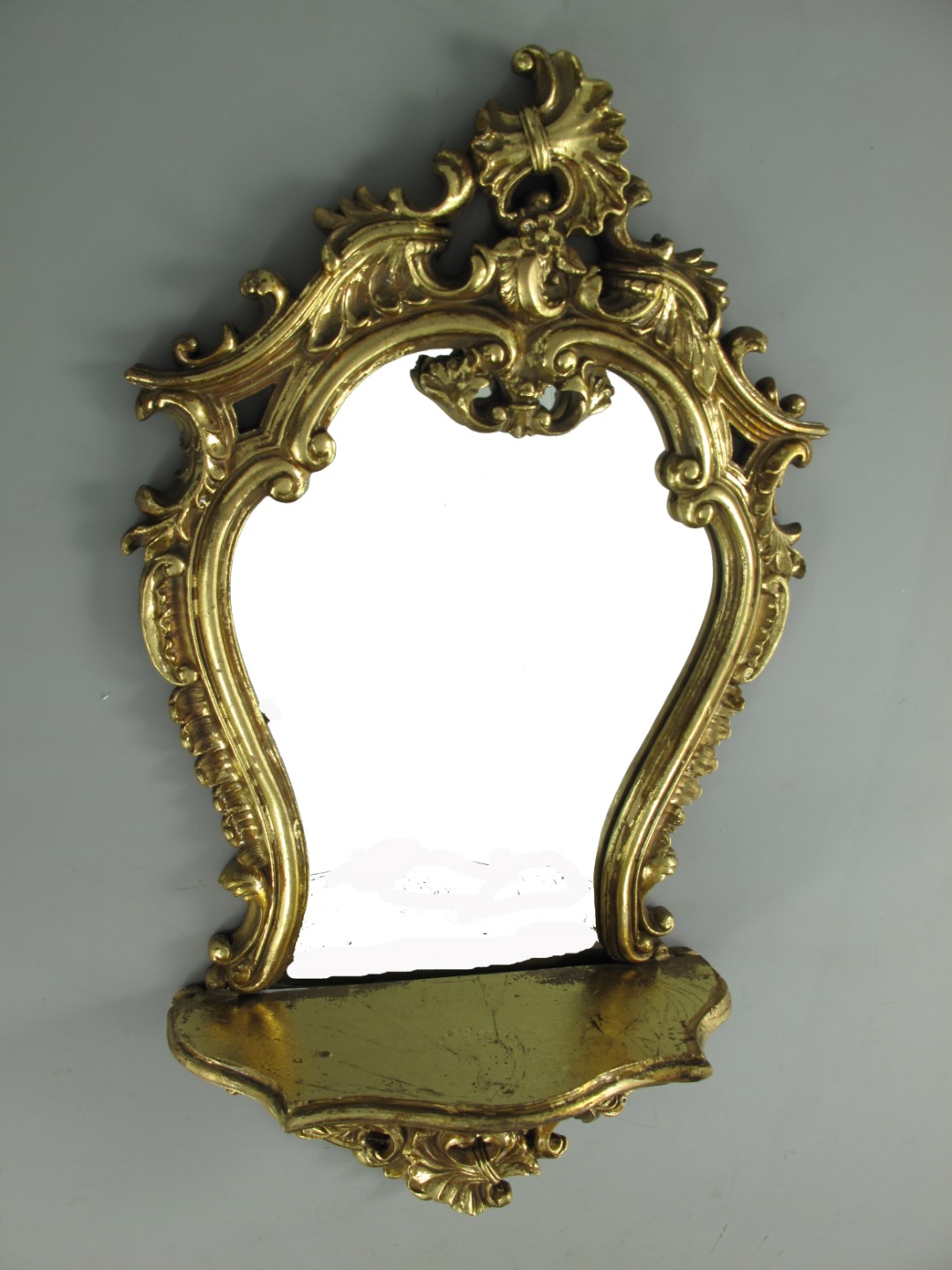 Wandspiegel Konsol Polystein GOLD H.67x38cm