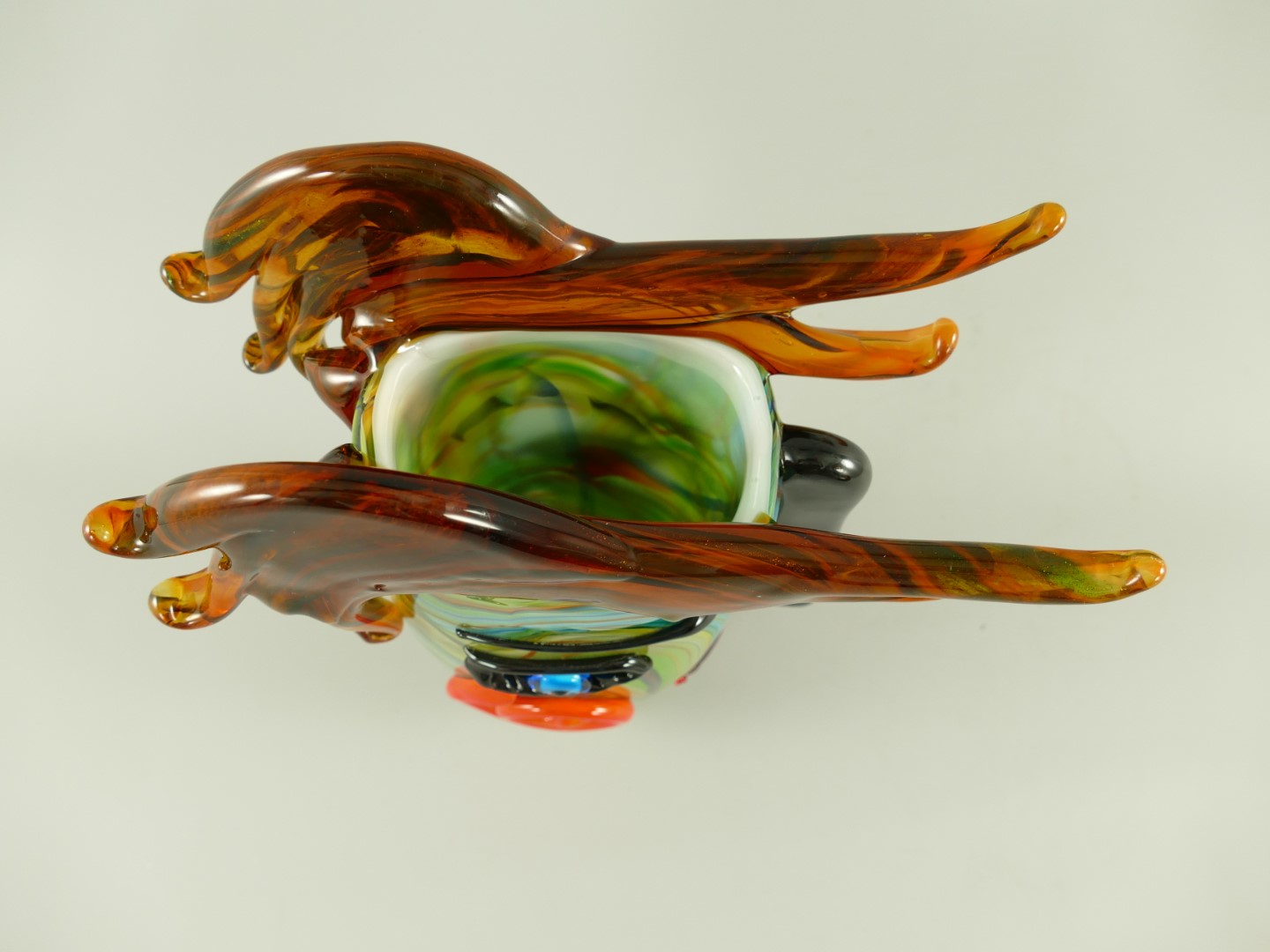 Glas Vase Gesicht farbe H.32x28cm