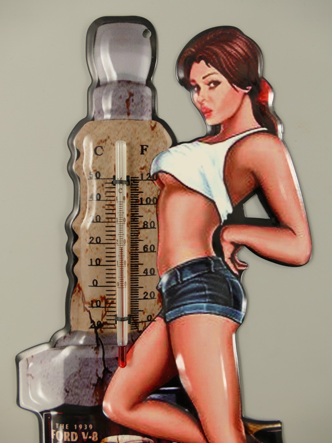 Thermometer Eisen Frau H.39x17cm
