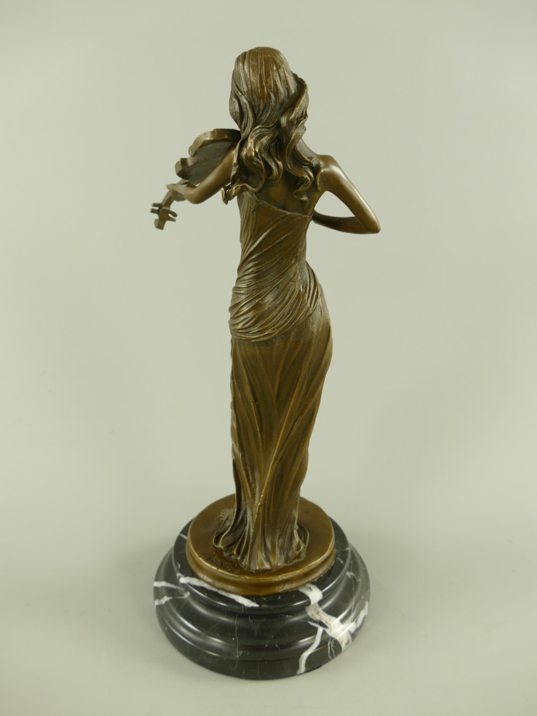 Figur Bronze Frau mit Violine H.34x17x15cm