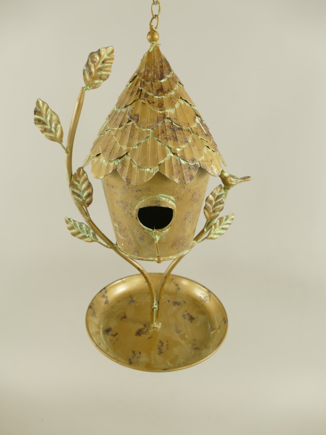 Vogelhaus Eisen Grün farbig H.62cm