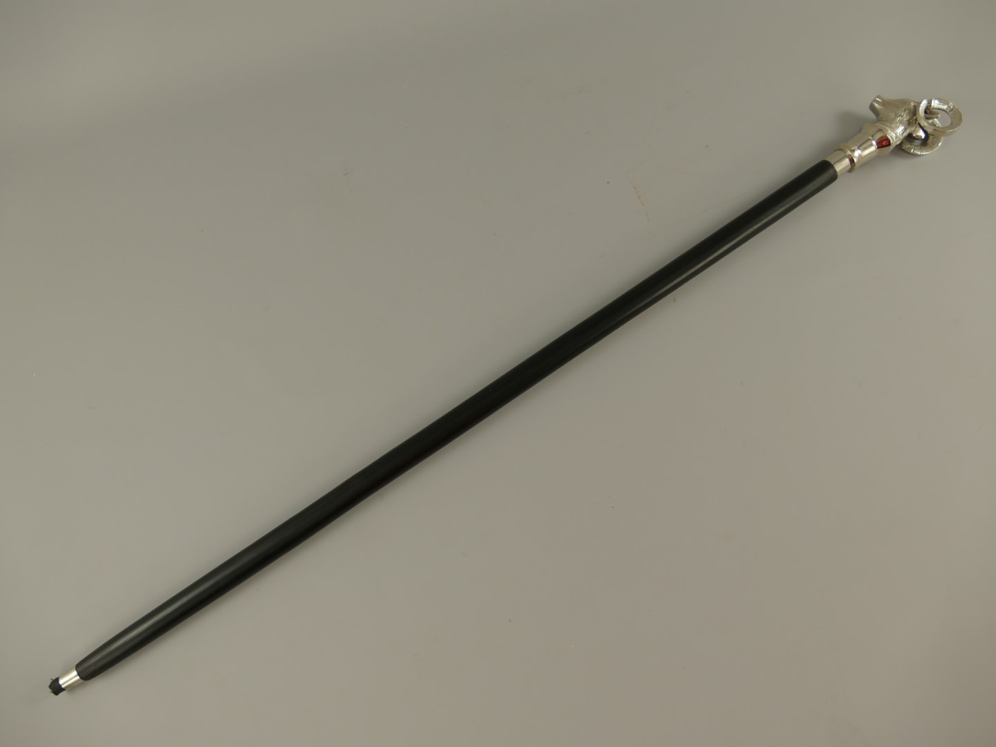 Spazierstock Steinbock schwarz Holz/vernick L.95cm