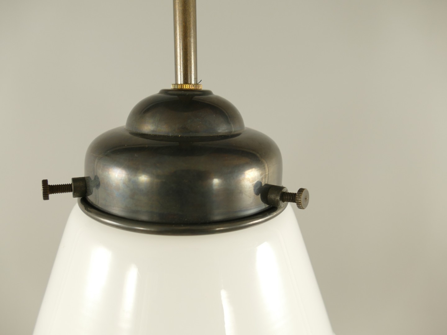 Lampe Messing brün. Schirm(111.166G2*B) H.32cm