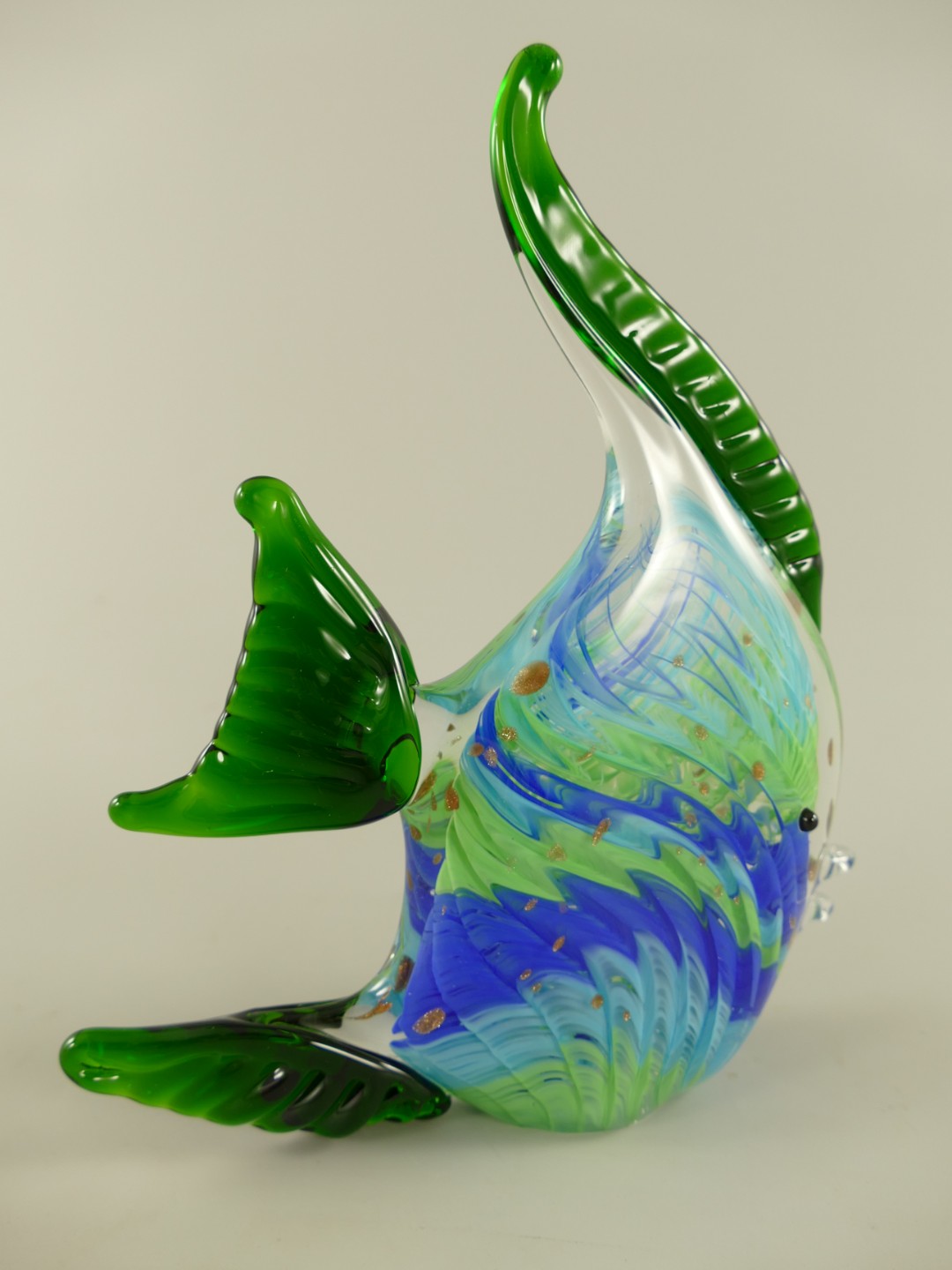 Glasfigur Murano styl Fisch farbe H.24cm