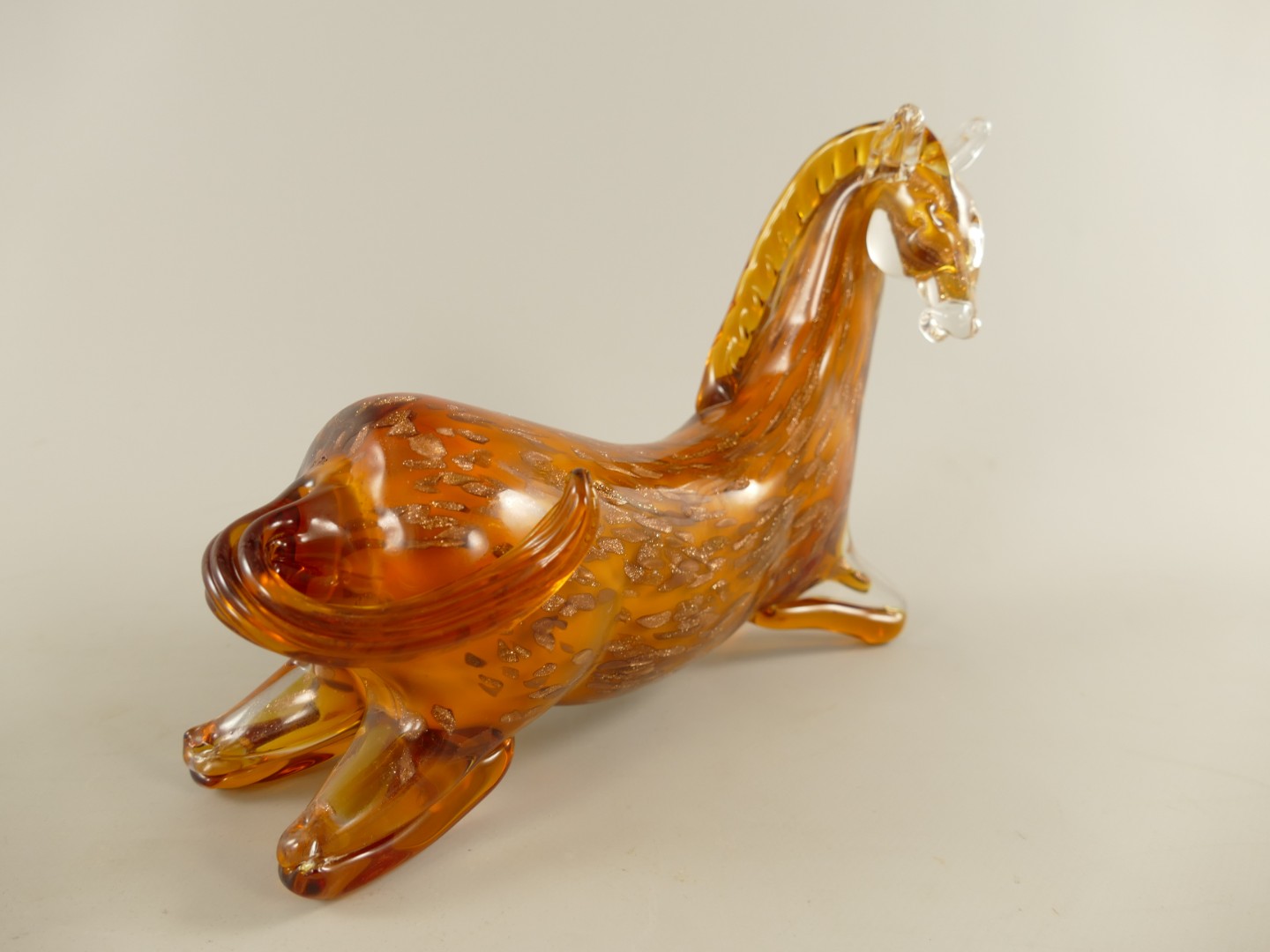 Glasfigur Pferd farbe L.24x18x10cm