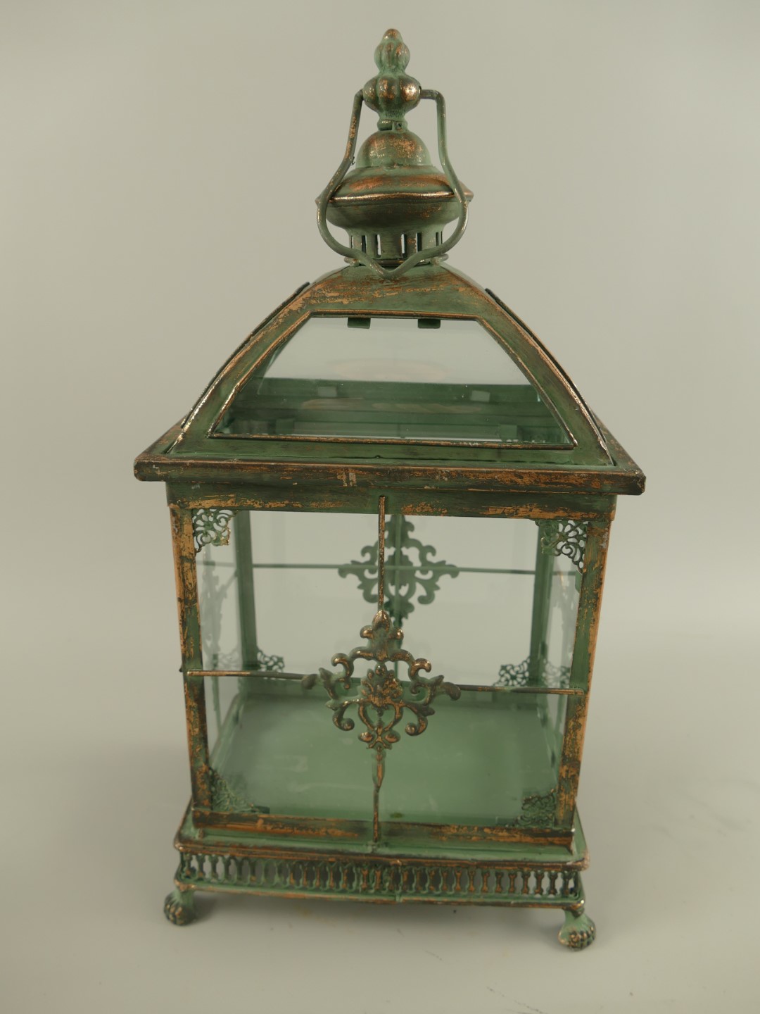 (*)Laterne rustikal Eisen farbe Set/2 H.68/44cm