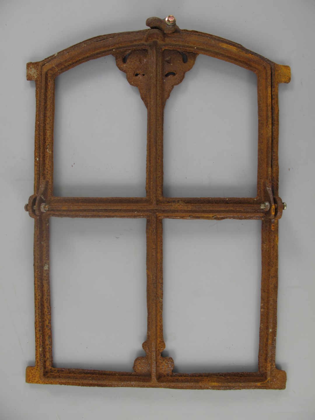*ANG. Fenster Gußeisen rostig 48x35cm