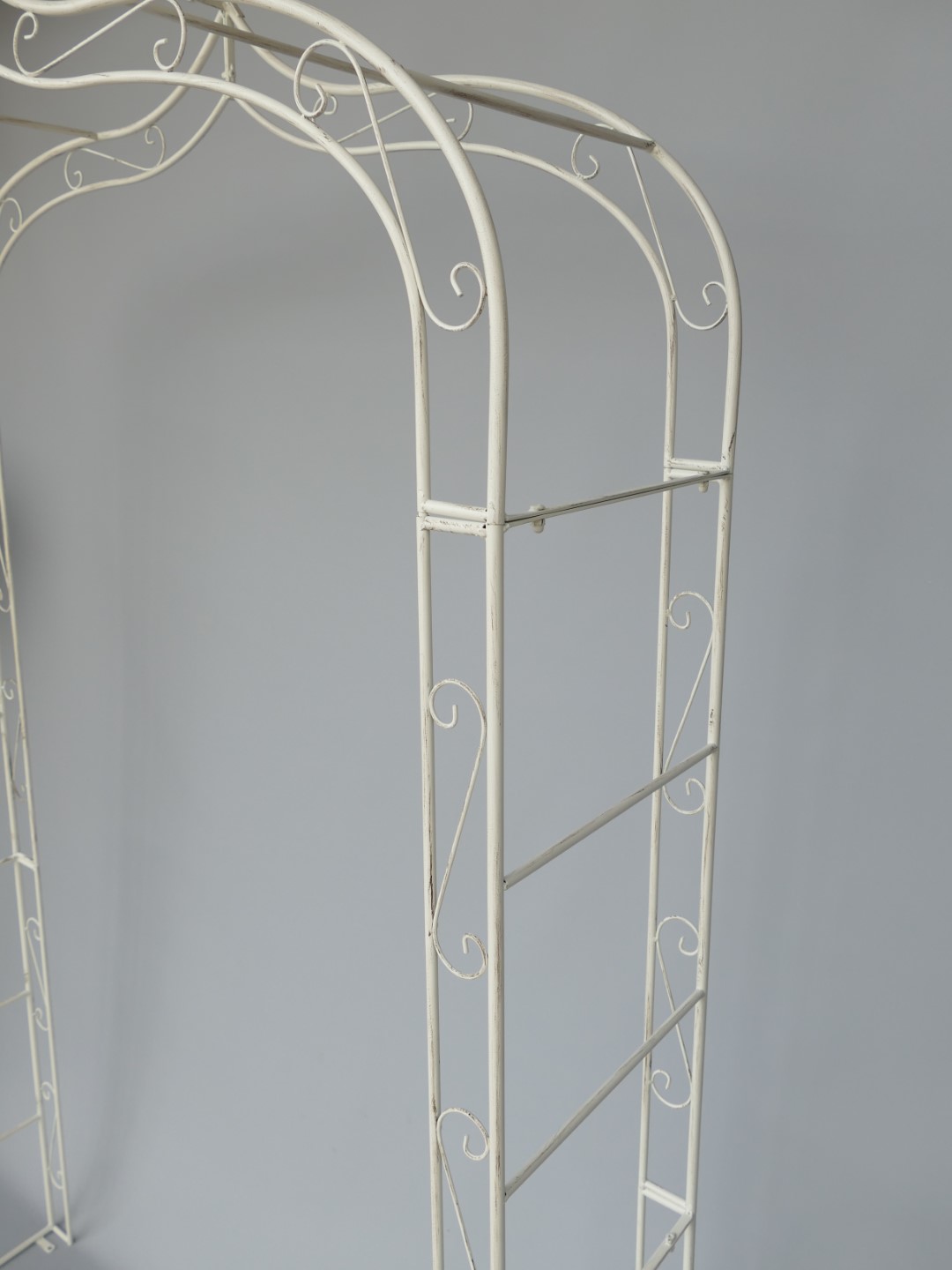 (*S) Rosenbogen rustikal weiss H.260x150cm