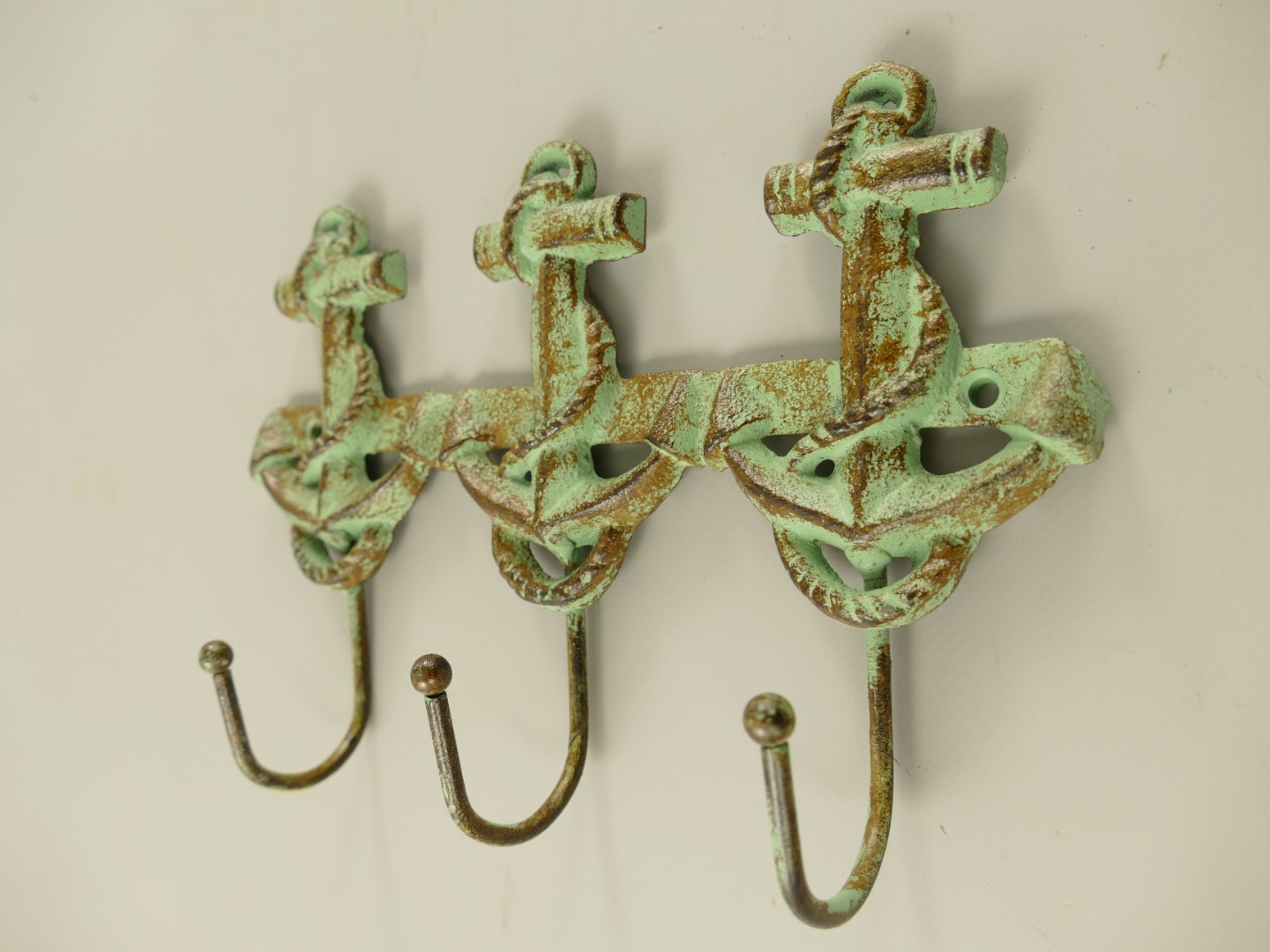 Wandhaken Anker Gußeisen farbig L.23cm