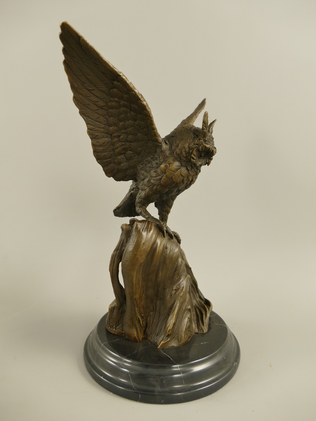 *RAUS*PREIS* Figur Bronze Eule H.24x19x13cm