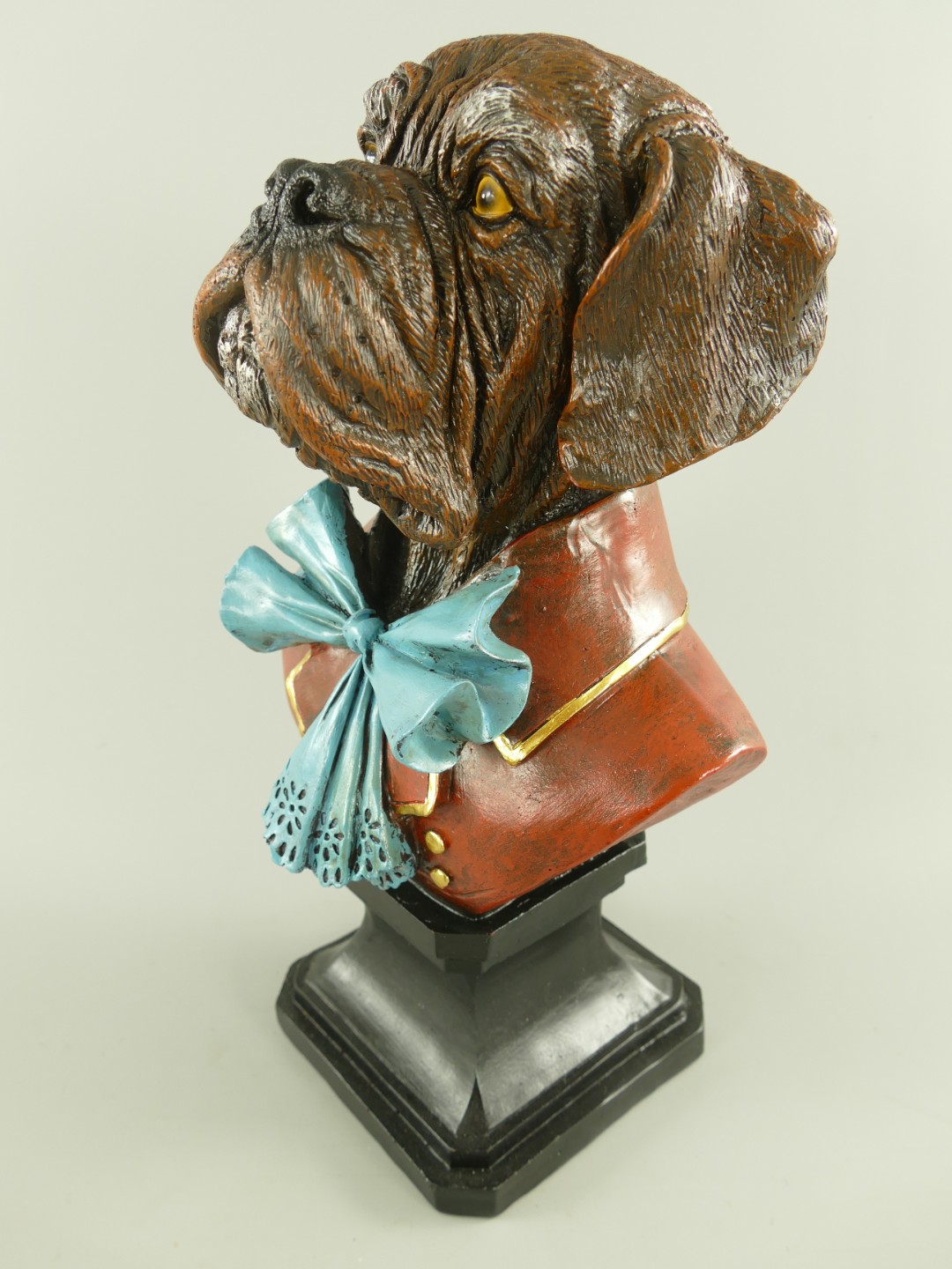 Figur Polystein Hund farbig H.40x23x16cm