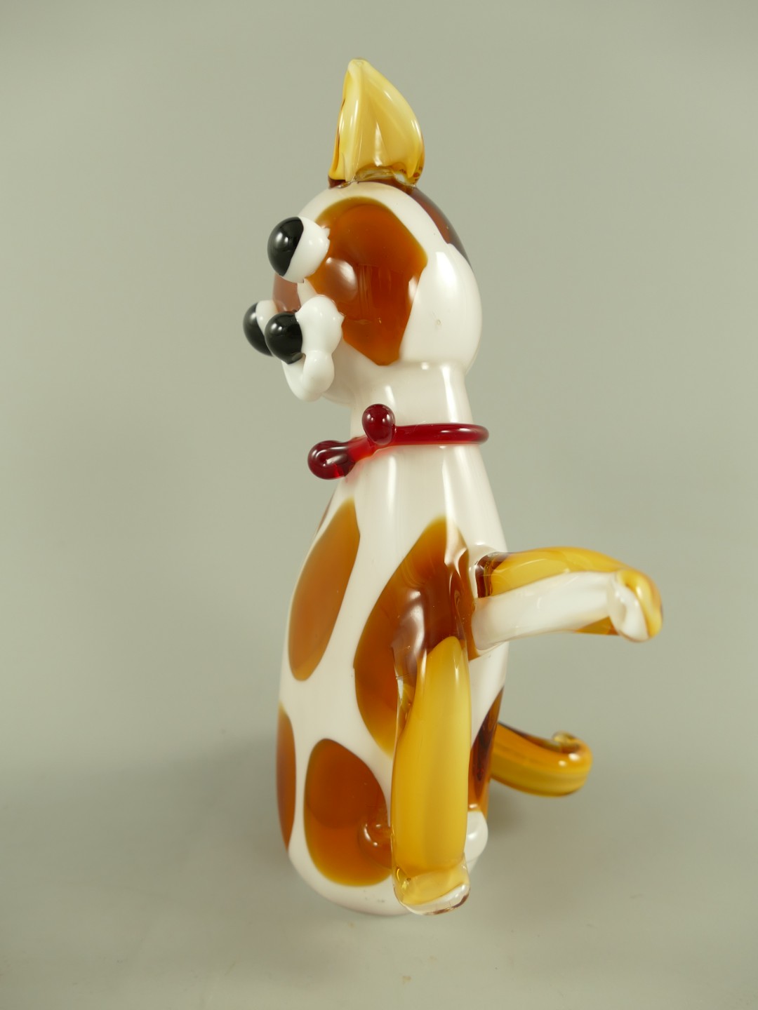Glasfigur Murano styl Katze farbe H.24cm