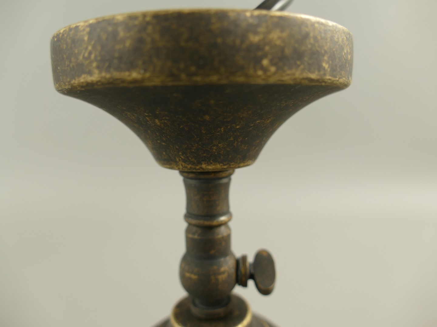 Decken./Wandh.(E14)Mes. brün. o.Schirm Gh.6-H.14cm