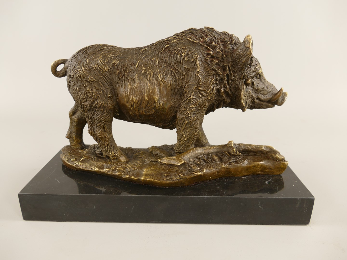 Figur Bronze Wildschwein H.17x20cm