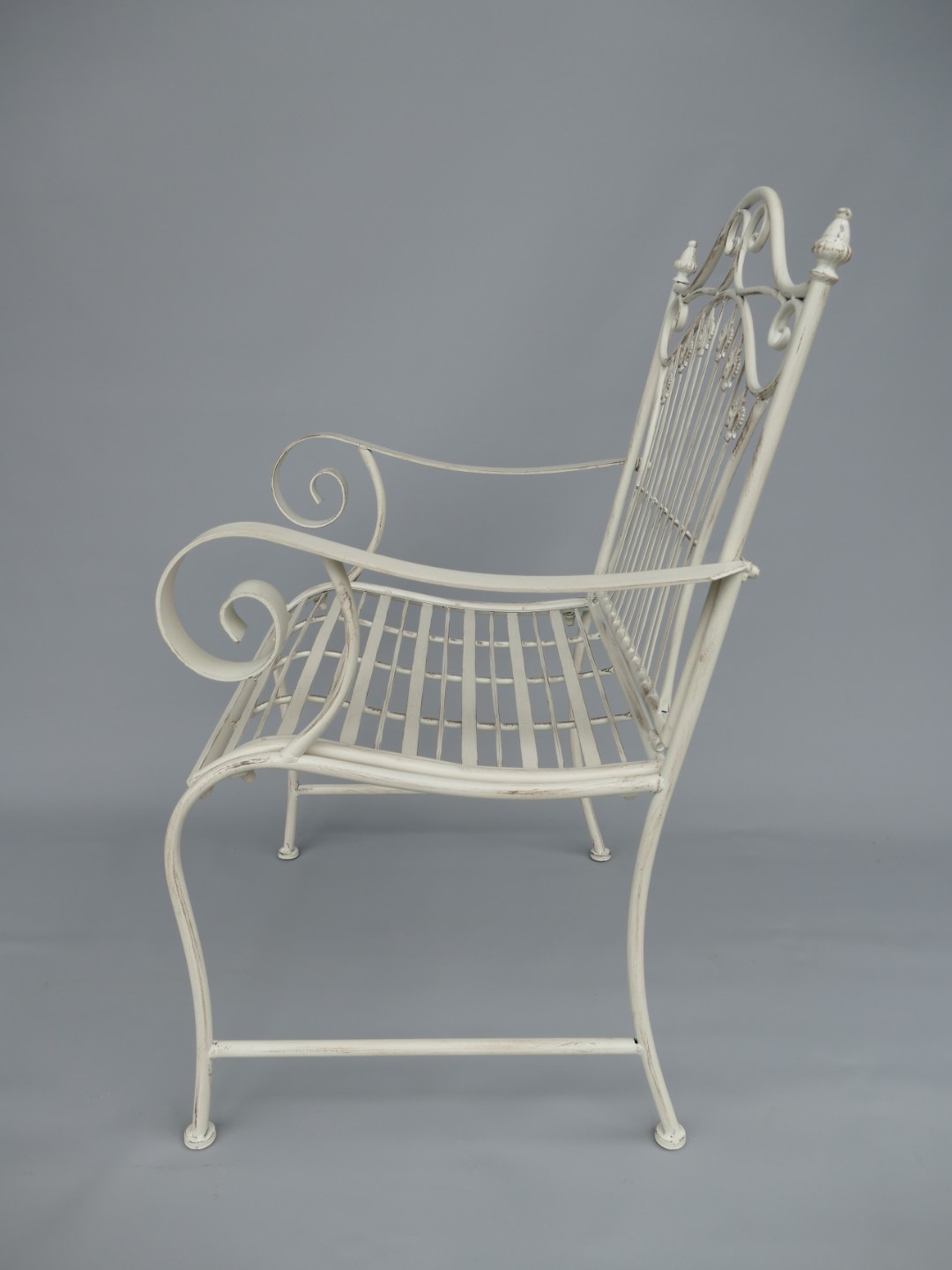 Stuhl Eisen rustikal weiss H.95cm