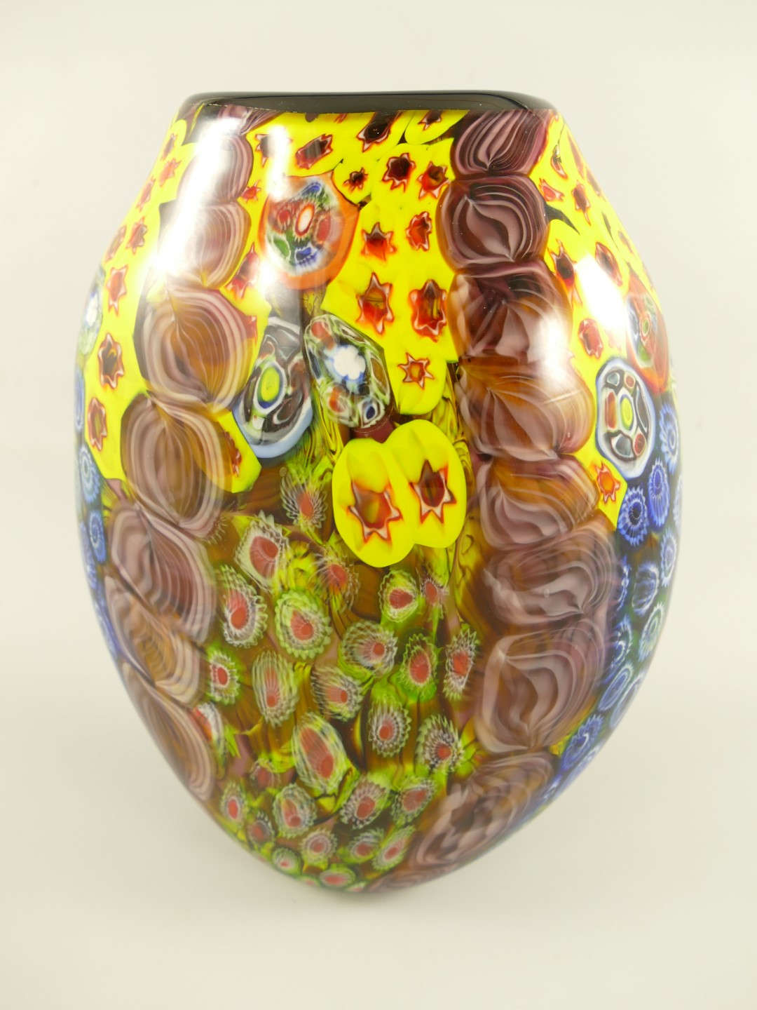 Glas Vase farbe H.39x30cm