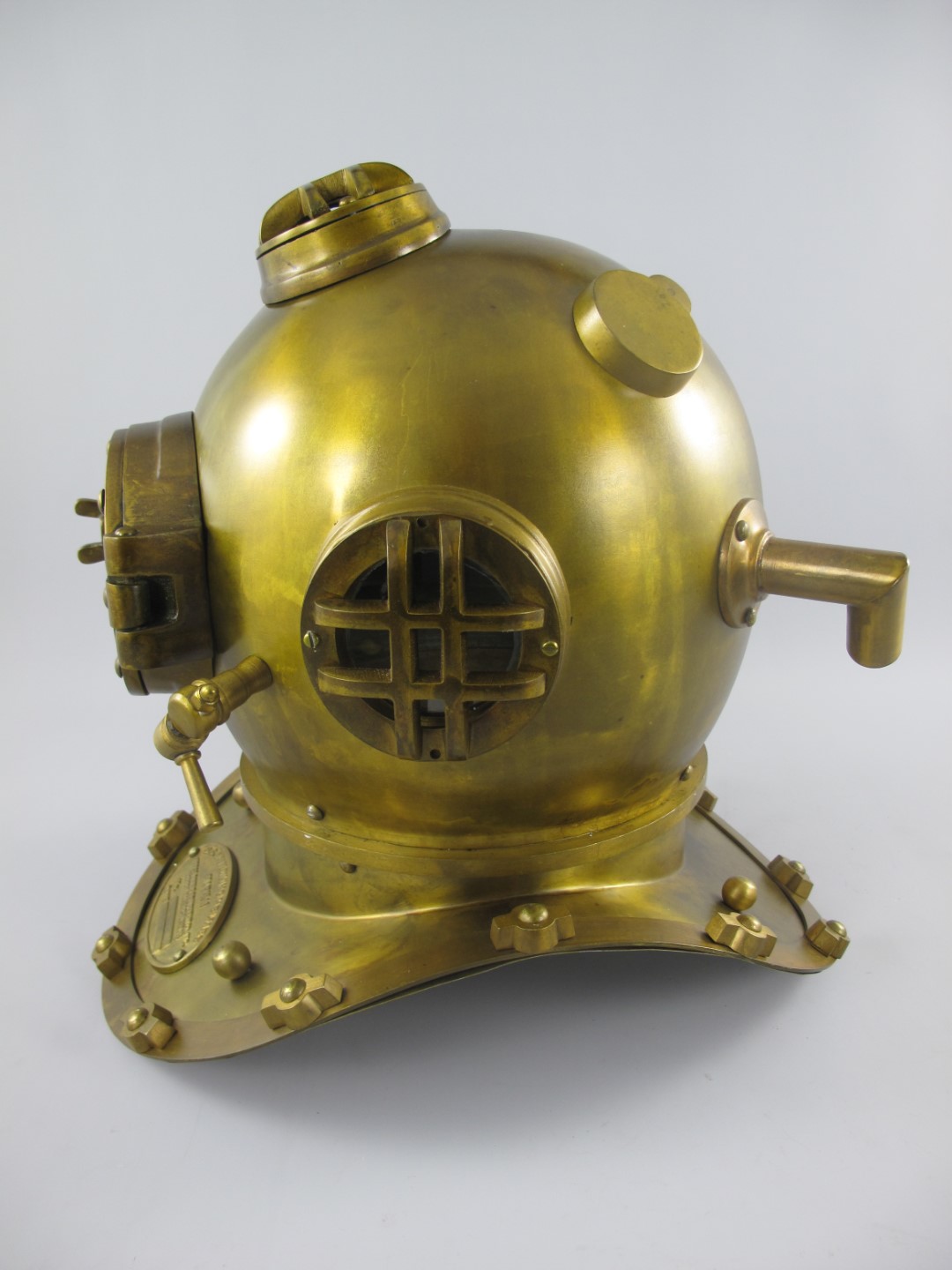 Taucherhelm Messing brüniert H.47x50cm