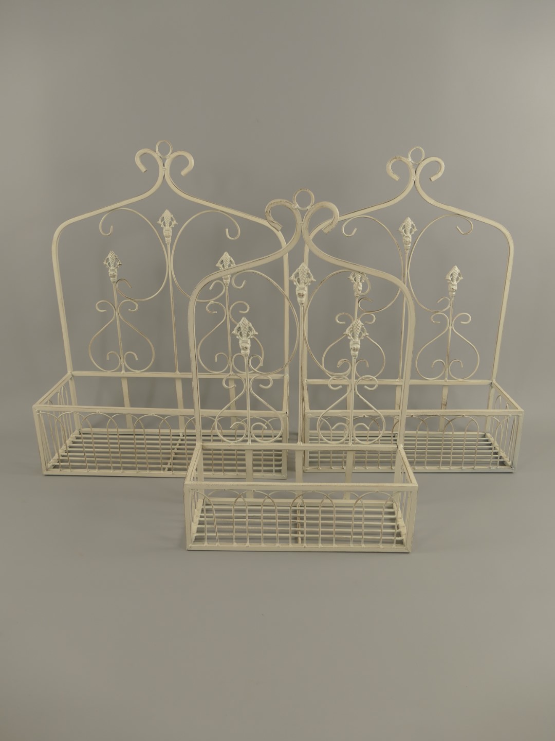 Wandhanger Eisen WEISS CREME farbig 3St.H.51cm