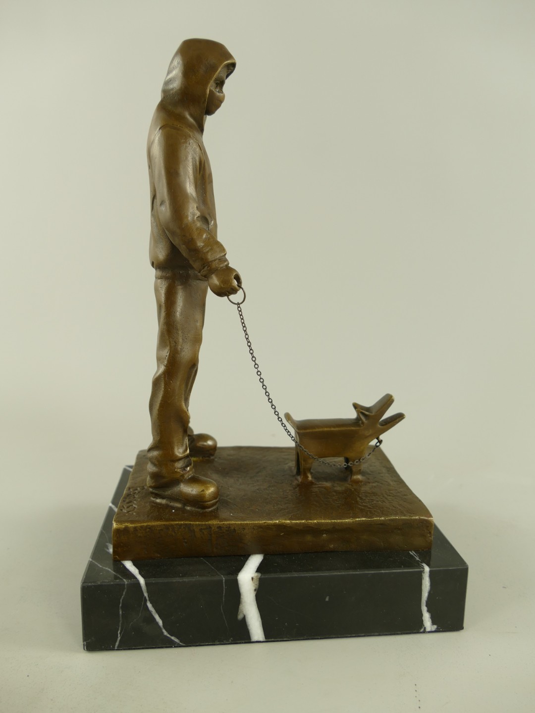 Figur Bronze Banksy Hund H.27cm
