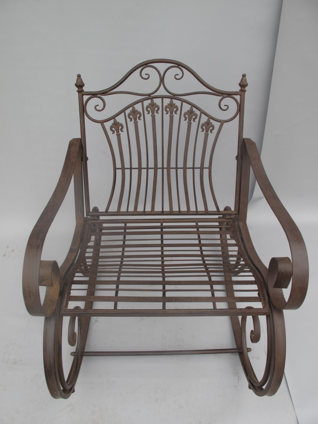 Schaukelstuhl Eisen braun rustikal H.90x90cm