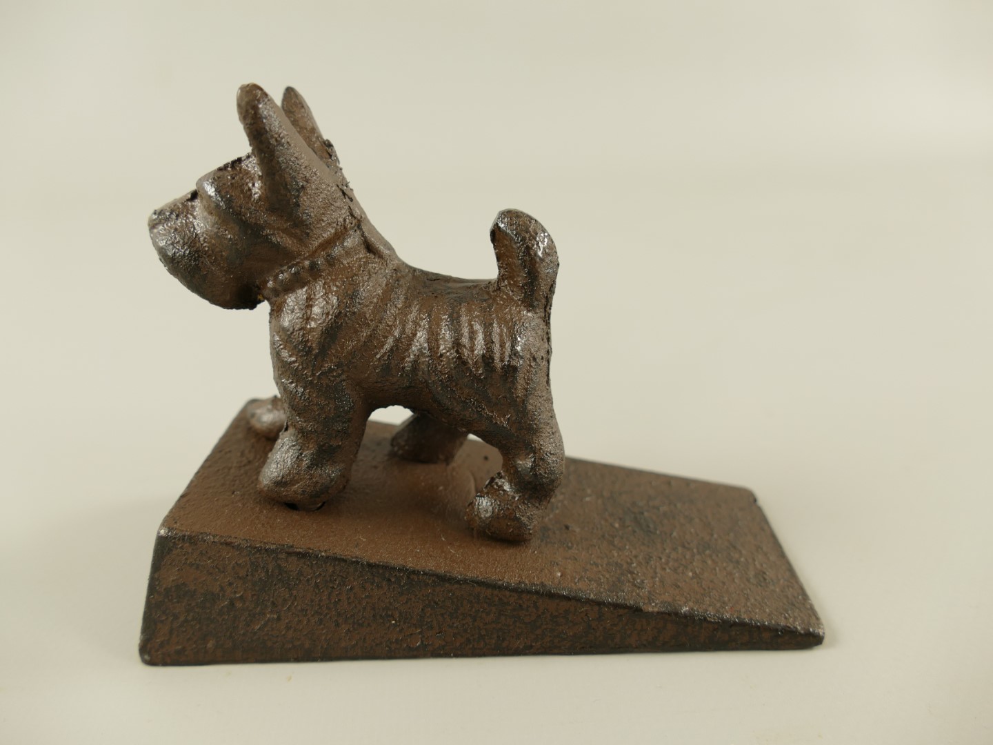 Türstopper Hund Gußeisen rustikal braun H.9cm