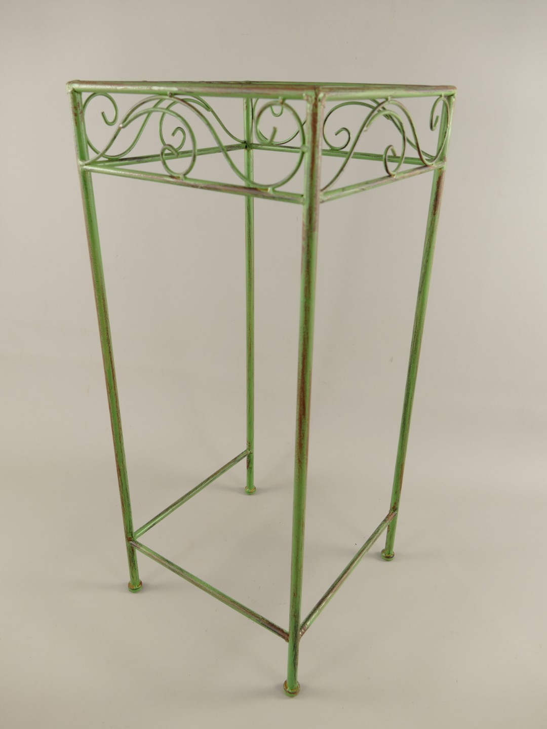 Tisch Eisen rustikal grün Set/3 H.50-70cm