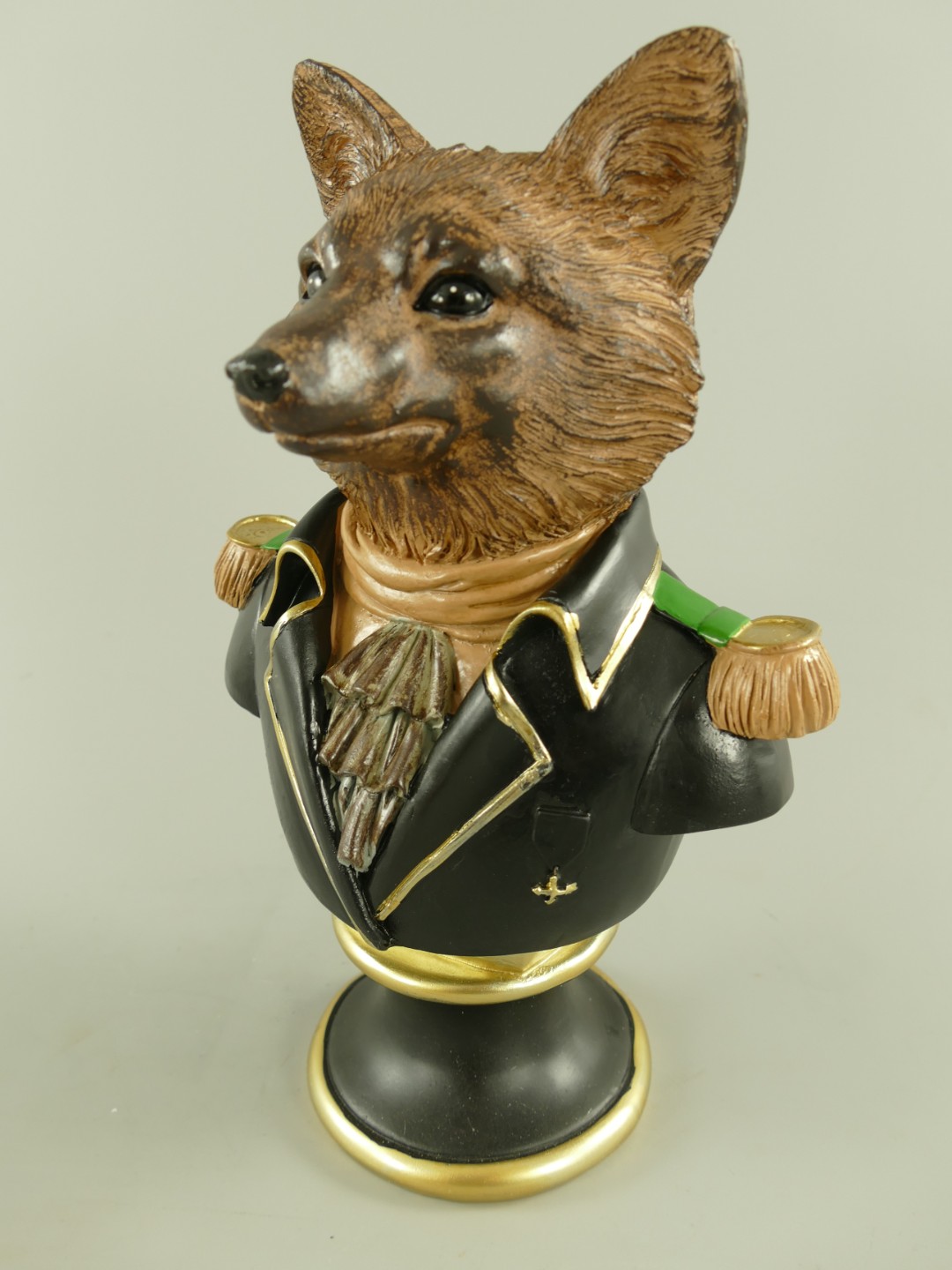 Figur Polystein Fuchs farbig H.31x20x13cm