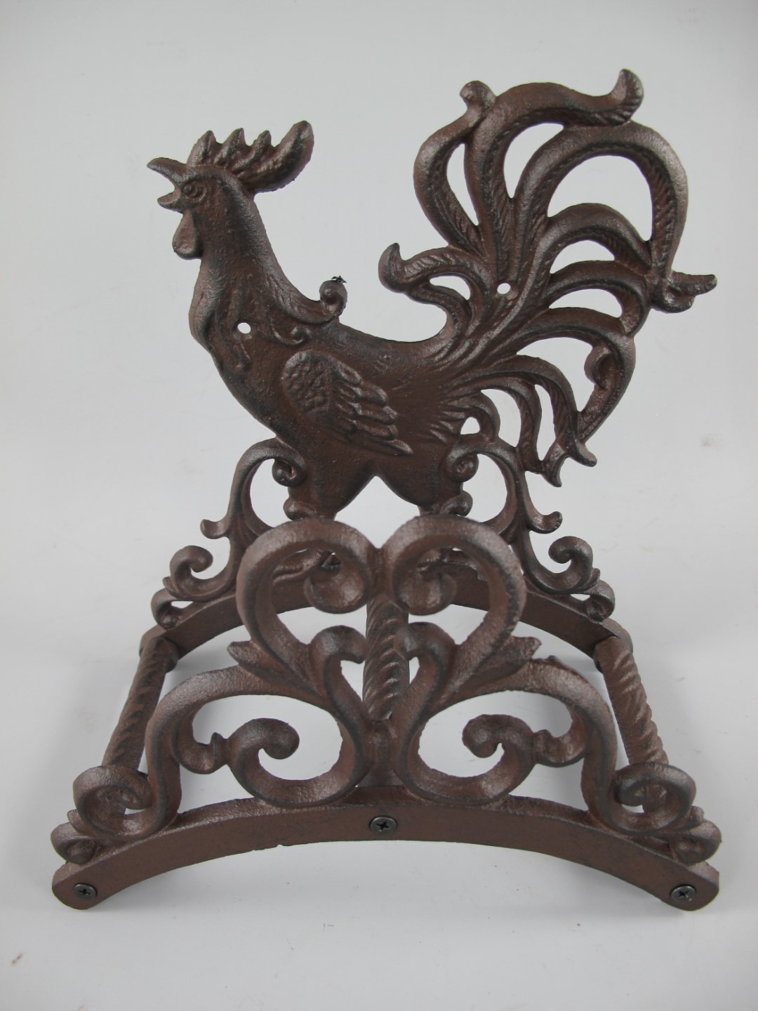 Schlauchhalter rustikal braun Hahn H.26cm