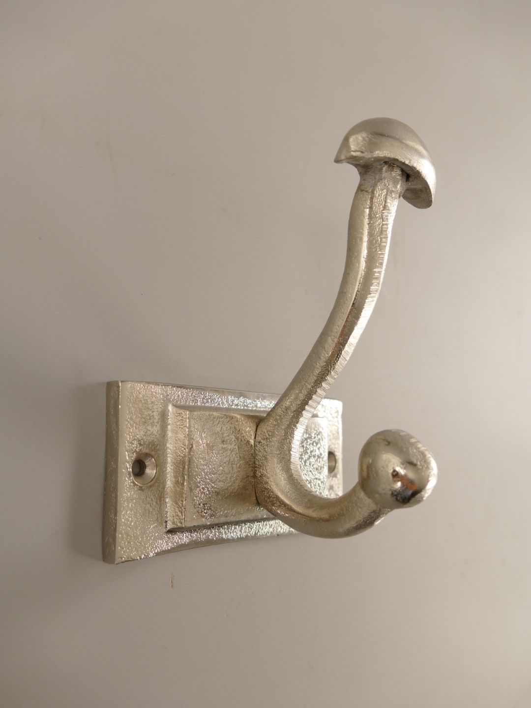 Garderobenhaken Alu vernickel H.13x11cm
